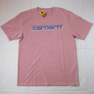 Carhartt Men's Short Sleeve Loose Fit Heavyweight Logo T-Shirt Foxglove Heather